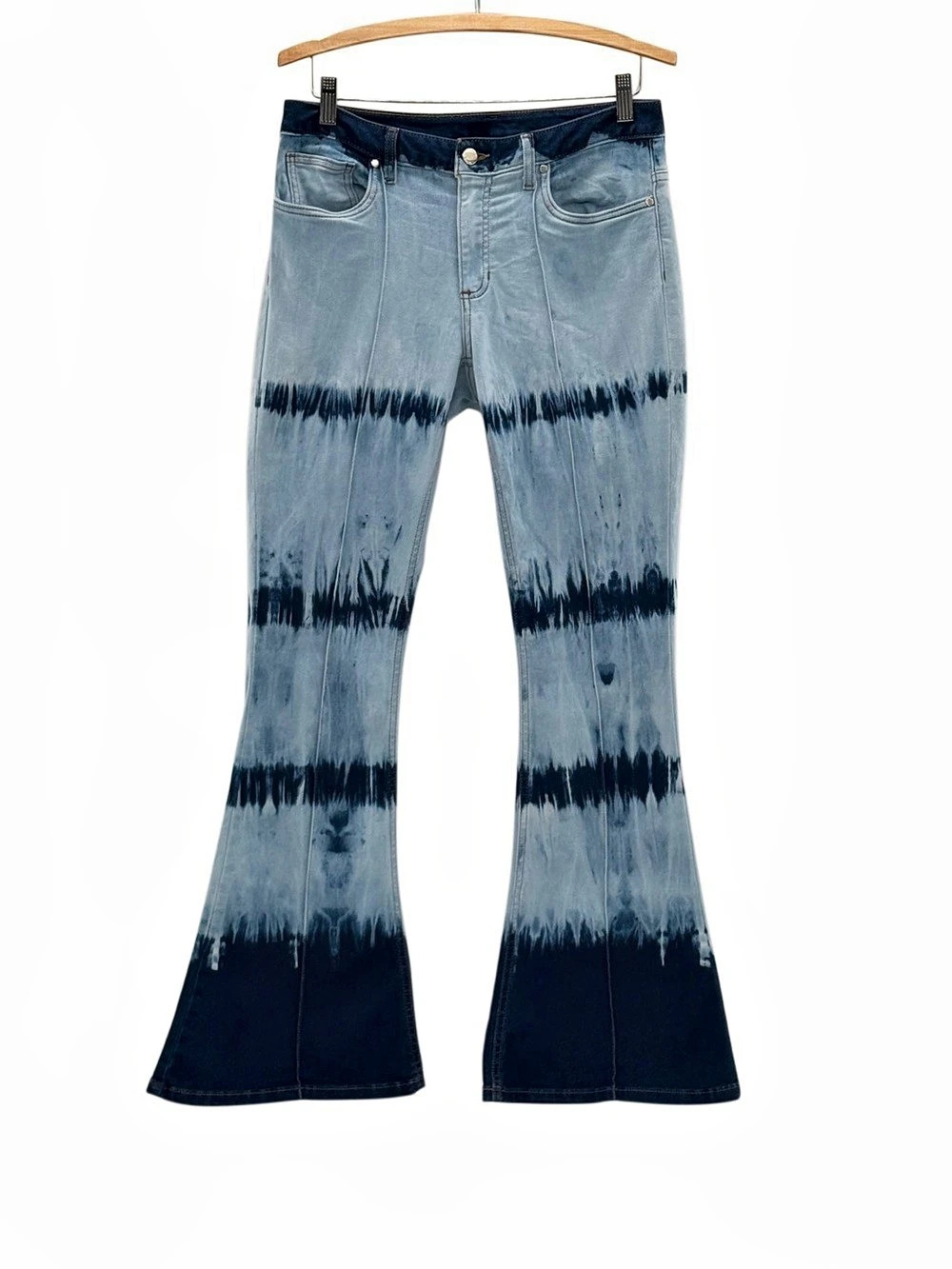 VENUS Size 8 Tie Dye Flare Jeans Bell Bottom Boho Hippie Y2K Denim Pants